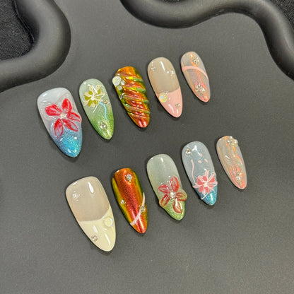 3D Flowers Nail Art +Free Shipping +Tool Kit Bag