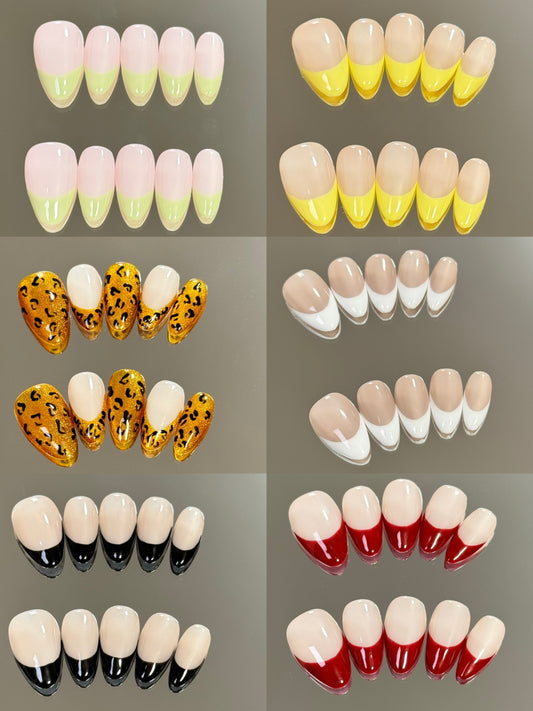 Handmade French Tip nails-10pc/Set