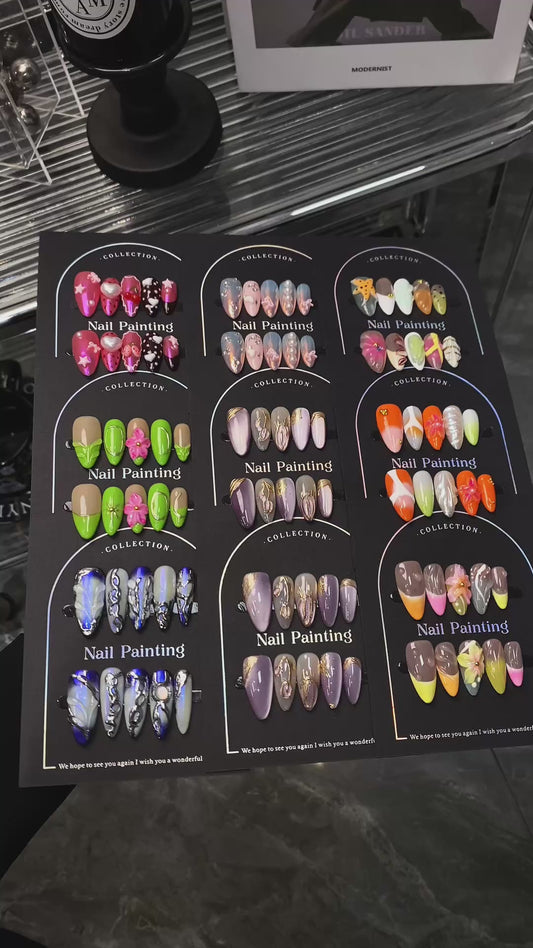 Latest Design of 3D Flower nails 10pc/Set